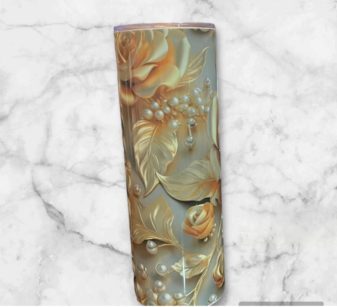 Gold Rose Tumbler