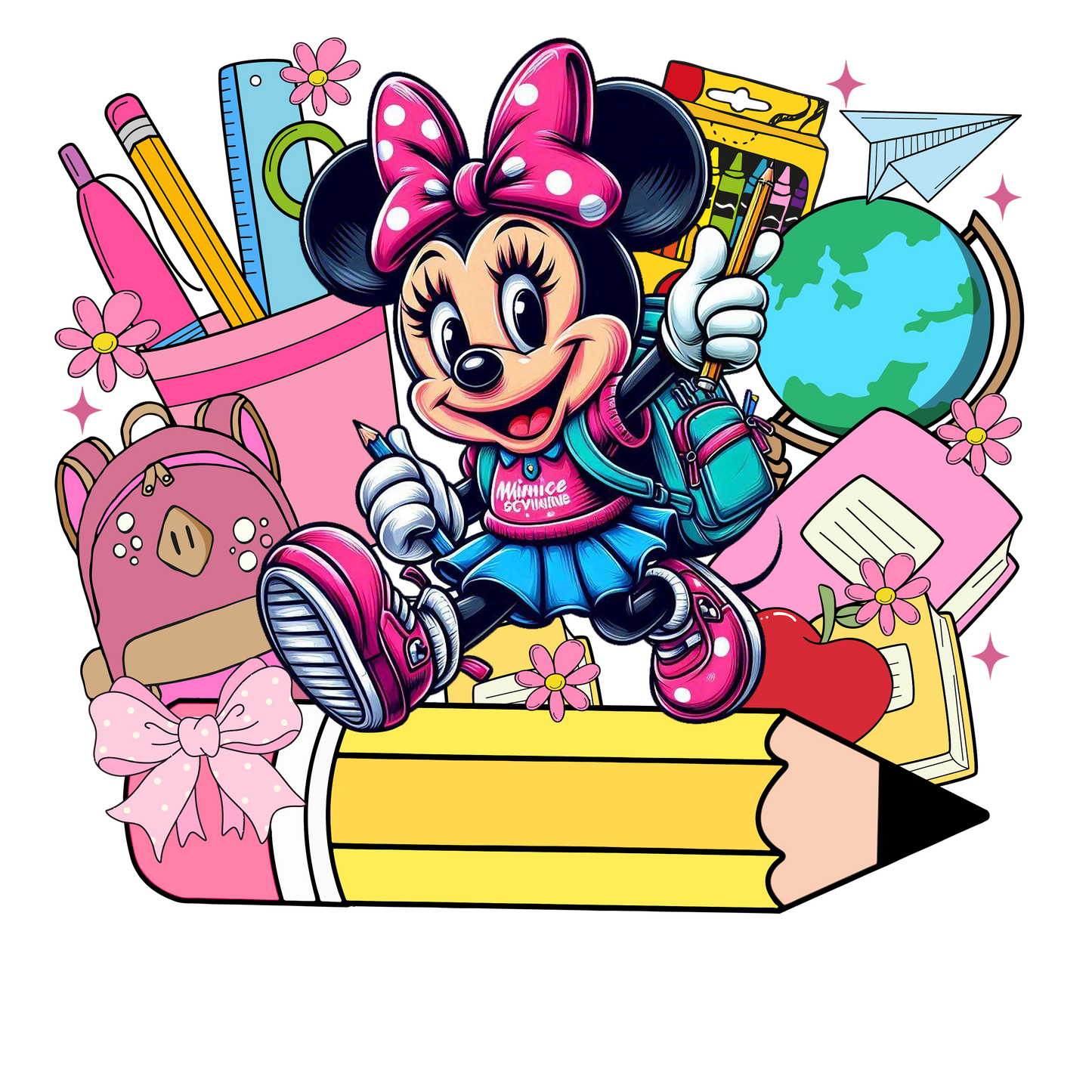 Minnie Mouse Back To School T-Shirt